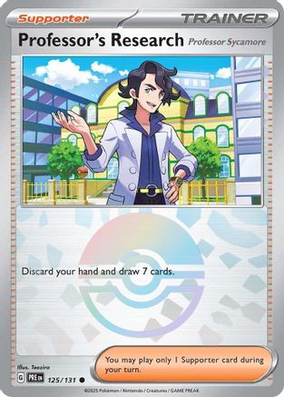 Professor's Research (125/131) [Professor Sycamore] (Poke Ball Pattern) [Scarlet & Violet: Prismatic Evolutions]-1