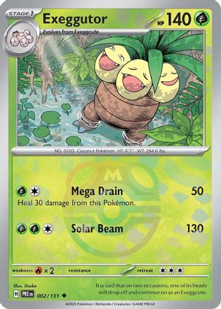 Exeggutor (002/131) (Master Ball Pattern) [Scarlet & Violet: Prismatic Evolutions]-1