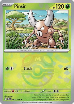 Pinsir (003/131) (Master Ball Pattern) [Scarlet & Violet: Prismatic Evolutions]-1