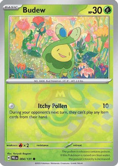 Budew (004/131) (Master Ball Pattern) [Scarlet & Violet: Prismatic Evolutions]-1