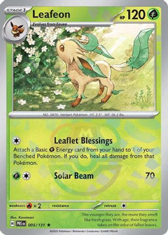 Leafeon (005/131) (Master Ball Pattern) [Scarlet & Violet: Prismatic Evolutions]-1