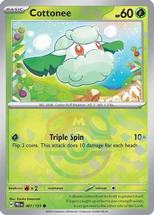 Cottonee (007/131) (Master Ball Pattern) [Scarlet & Violet: Prismatic Evolutions]-1