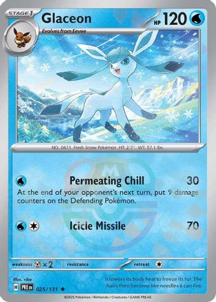 Glaceon (025/131) (Master Ball Pattern) [Scarlet & Violet: Prismatic Evolutions]-1
