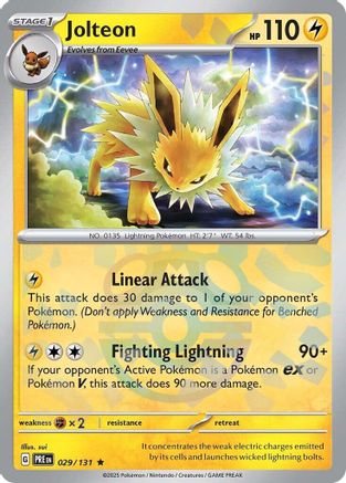 Jolteon (029/131) (Master Ball Pattern) [Scarlet & Violet: Prismatic Evolutions]-1