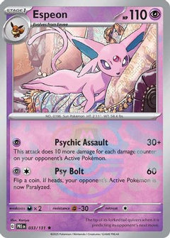 Espeon (033/131) (Master Ball Pattern) [Scarlet & Violet: Prismatic Evolutions]-1