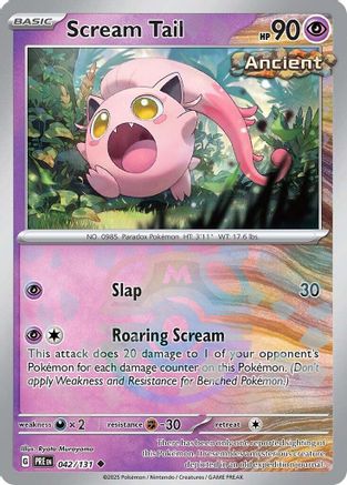 Scream Tail (042/131) (Master Ball Pattern) [Scarlet & Violet: Prismatic Evolutions]-1