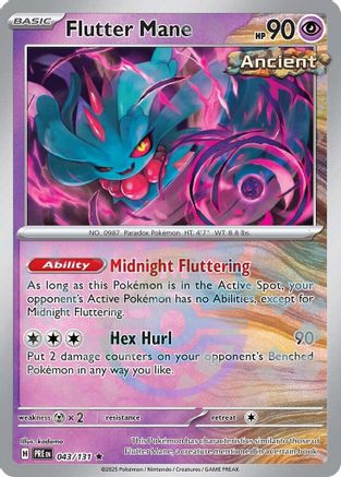 Flutter Mane (043/131) (Master Ball Pattern) [Scarlet & Violet: Prismatic Evolutions]-1