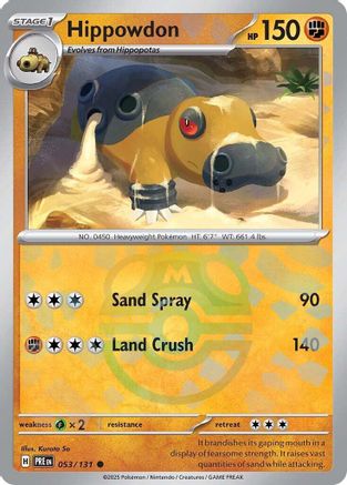 Hippowdon (053/131) (Master Ball Pattern) [Scarlet & Violet: Prismatic Evolutions]-1