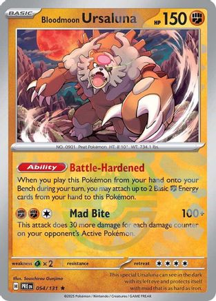 Bloodmoon Ursaluna (054/131) (Master Ball Pattern) [Scarlet & Violet: Prismatic Evolutions]-1