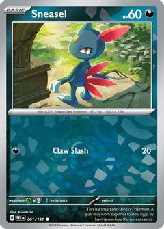 Sneasel (061/131) (Master Ball Pattern) [Scarlet & Violet: Prismatic Evolutions]-1