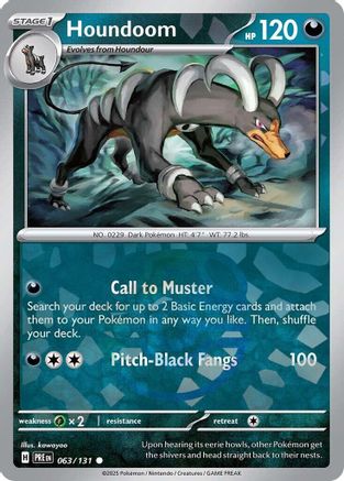 Houndoom (063/131) (Master Ball Pattern) [Scarlet & Violet: Prismatic Evolutions]-1