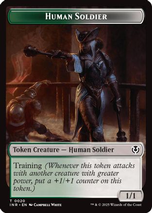 Human Soldier (0020) // Emblem - Tamiyo, Field Researcher Double-Sided Token [Innistrad Remastered Tokens]-3