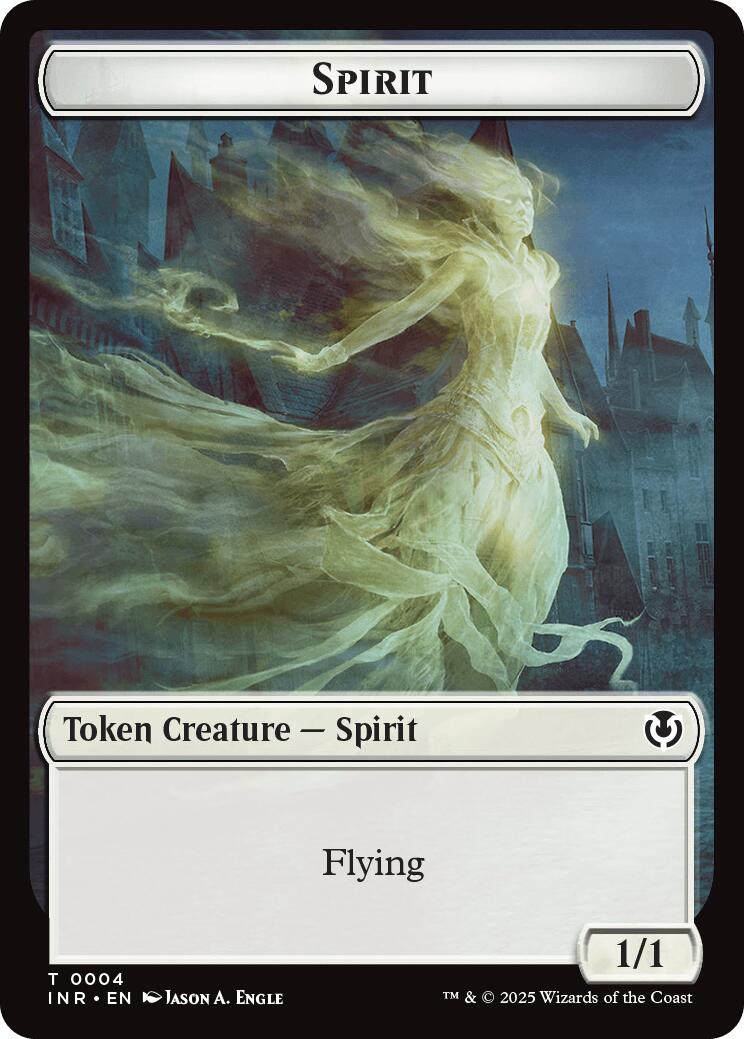 Spirit // Human (0002) Double-Sided Token [Innistrad Remastered Tokens]-1