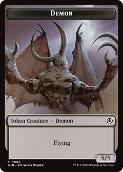 Demon // Human Cleric Double-Sided Token [Innistrad Remastered Tokens]-1