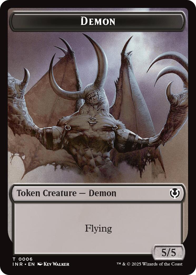 Demon // Human Cleric Double-Sided Token [Innistrad Remastered Tokens]-1