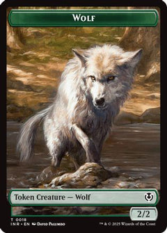 Wolf (0018) // Emblem - Arlinn, Embraced by the Moon Double-Sided Token (INR-18 // 23) - Innistrad Remastered Foil-1
