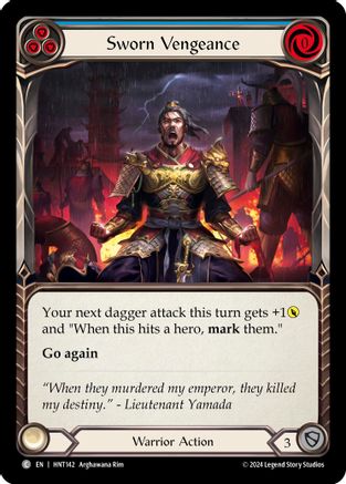 Sworn Vengeance (Blue) [HNT142] (The Hunted)  Rainbow Foil-1
