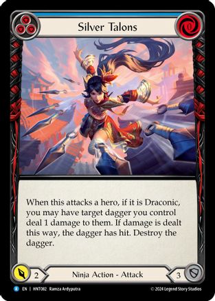 Silver Talons (Blue) [HNT082] (The Hunted)  Rainbow Foil-1