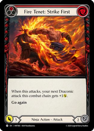 Fire Tenet: Strike First (Red) [HNT083] (The Hunted)  Rainbow Foil-1