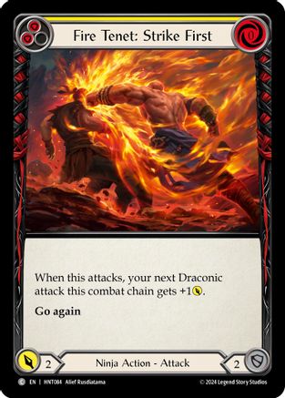 Fire Tenet: Strike First (Yellow) [HNT084] (The Hunted)  Rainbow Foil-1