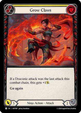 Grow Claws (Yellow) [HNT087] (The Hunted)  Rainbow Foil-1