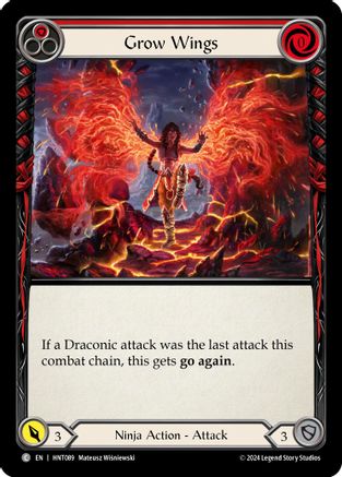 Grow Wings (Red) [HNT089] (The Hunted)  Rainbow Foil-1