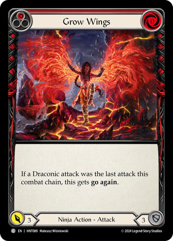 Grow Wings (Red) [HNT089] (The Hunted)  Rainbow Foil