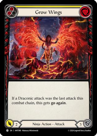 Grow Wings (Yellow) [HNT090] (The Hunted)  Rainbow Foil-1