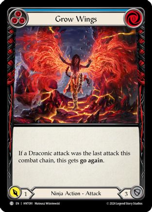 Grow Wings (Blue) [HNT091] (The Hunted)  Rainbow Foil-1