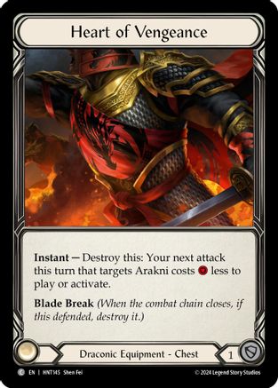 Heart of Vengeance [HNT145] (The Hunted)  Cold Foil-1