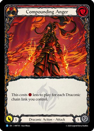 Compounding Anger (Red) [HNT151] (The Hunted)  Rainbow Foil-1