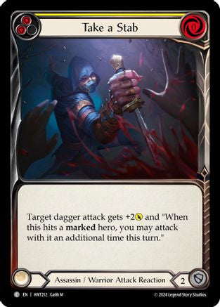 Take a Stab (Yellow) [HNT212] (The Hunted)  Rainbow Foil-1