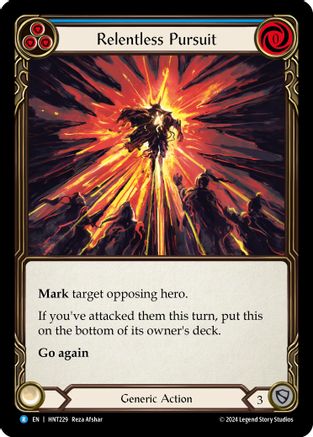 Relentless Pursuit (Blue) [HNT229] (The Hunted)  Rainbow Foil-1