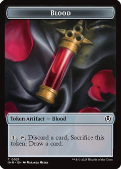 Blood // Vampire (0007) Double-Sided Token [Innistrad Remastered Tokens]-3