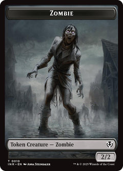 Zombie (0010) // Blood Double-Sided Token [Innistrad Remastered Tokens]-1