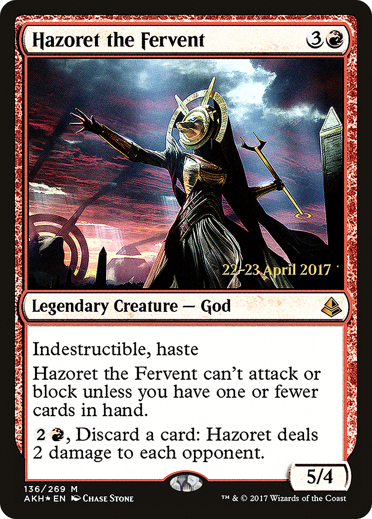 Hazoret the Fervent [Amonkhet Prerelease Promos]-1