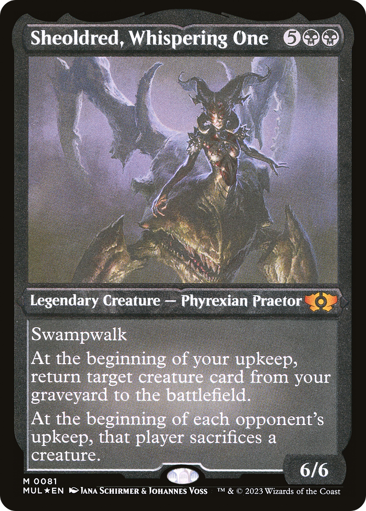 Sheoldred, Whispering One (Foil Etched) [Multiverse Legends]-1