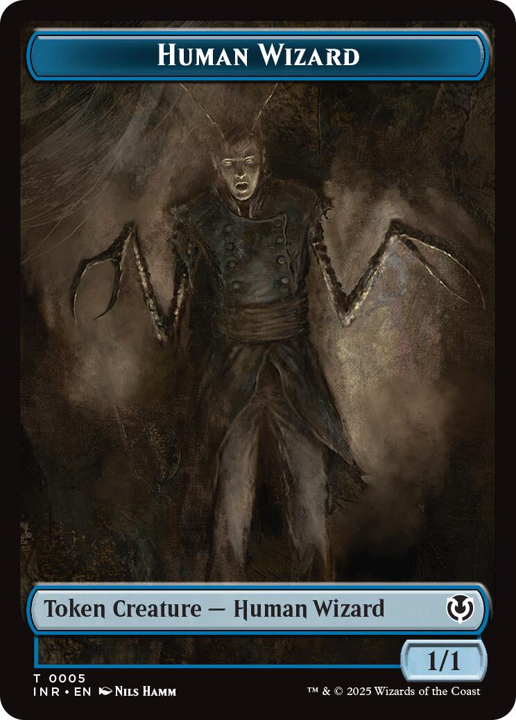 Human Wizard // Emblem - Jace, Unraveler of Secrets Double-Sided Token [Innistrad Remastered Tokens]-1