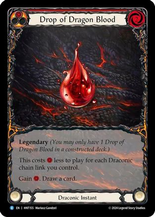 Drop of Dragon Blood (Red) (Extended Art) [HNT155] (The Hunted)  Rainbow Foil-1
