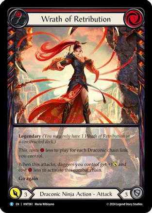 Wrath of Retribution (Red) (Extended Art) [HNT061] (The Hunted)  Rainbow Foil-1