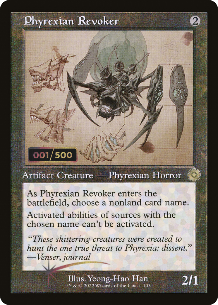 Phyrexian Revoker (Retro Schematic) (Serialized) [The Brothers' War Retro Artifacts]-1