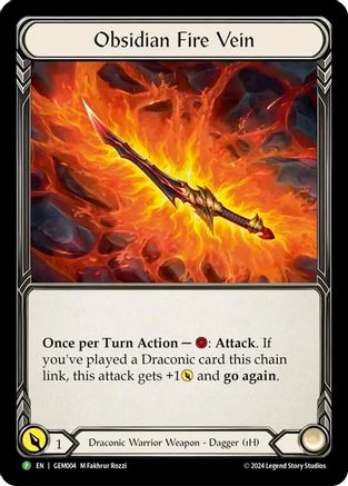 Obsidian Fire Vein [GEM004] (GEM Pack 1)  Cold Foil-1