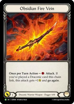 Obsidian Fire Vein [GEM005] (GEM Pack 1)  Cold Foil-1