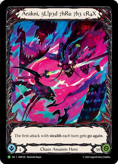 Arakni, 5L!p3d 7hRu 73h cR4X (Extended Art) [HER130] (Promo)  Cold Foil-1
