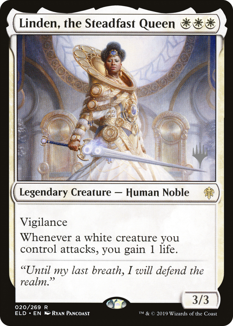Linden, the Steadfast Queen (Promo Pack) [Throne of Eldraine Promos]-1