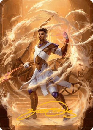 Basri, Tomorrow's Champion Art Card (Gold-Stamped Signature) [Aetherdrift Art Series]-1