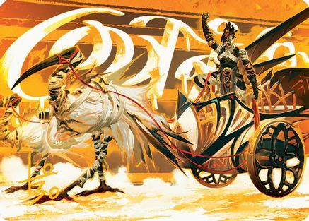 Skyseer's Chariot Art Card (Gold-Stamped Signature) [Aetherdrift Art Series]-1