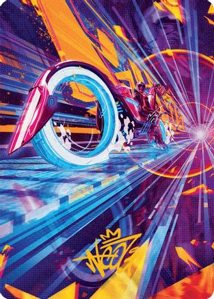 Spotcycle Scouter Art Card (Gold-Stamped Signature) [Aetherdrift Art Series]-1