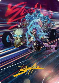 Midnight Mangler Art Card (Gold-Stamped Signature) [Aetherdrift Art Series]-1