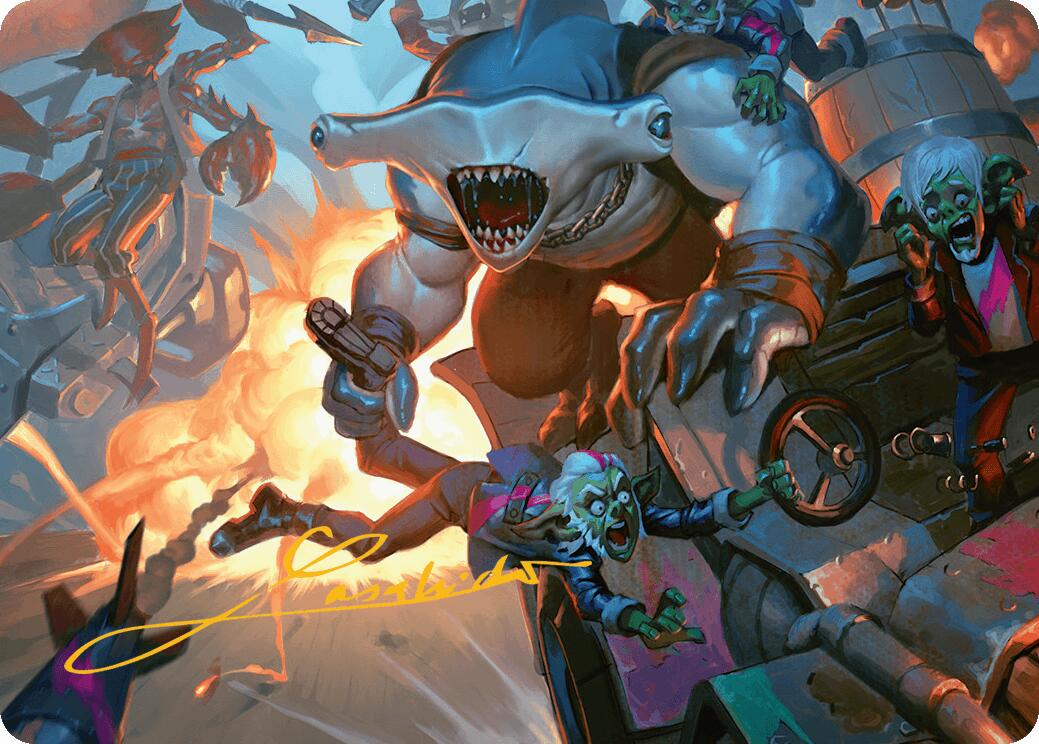 Trade the Helm Art Card (Gold-Stamped Signature) [Aetherdrift Art Series]-1